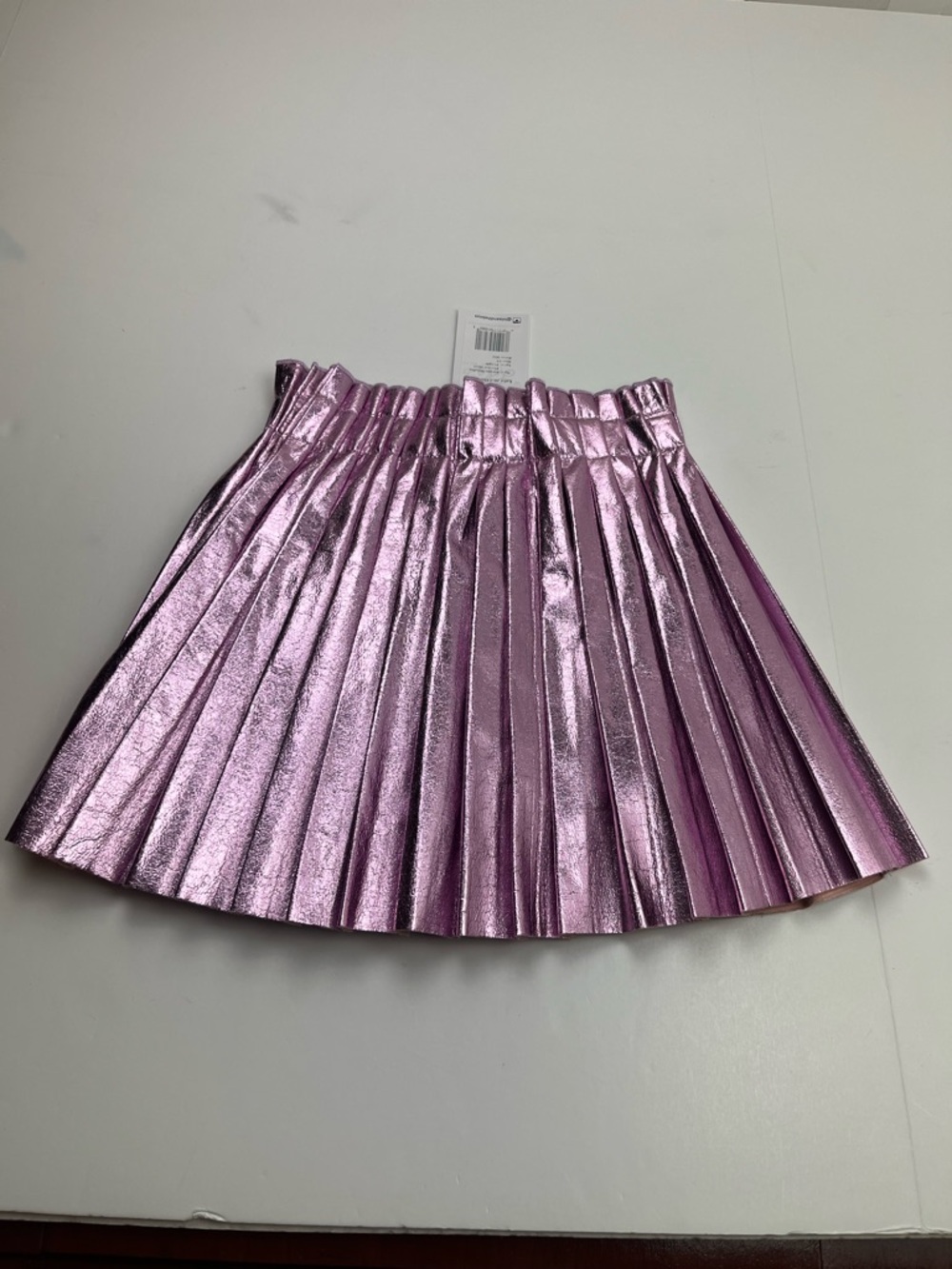 Lola and the Boys Purple Metallic Pleated Skirt Cotton Party Girls Size 6T NEW - Picture 9 of 9